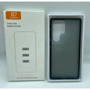 Supdeal Shockproof Black Translucent Back Case for Samsung Galaxy S23 Ultra 6.8”